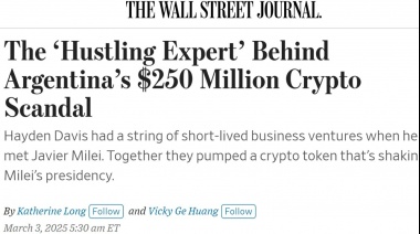 Escala el Criptogate: The Wall Street Journal deslizó que Javier Milei y Hayden Davis pumpearon $LIBRA