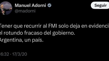 El día que Manuel Adorni dijo que ir al FMI era una "evidencia del rotundo fracaso del Gobierno"