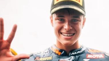 Valentín Perrone subió al podio de Moto3 durante el GP de Países Bajos