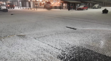 Sorpresa en Neco: Un Intenso Granizo Tiñó de Blanco la Ciudad