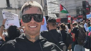 L-Gante Participó en una Marcha por Palestina en Madrid
