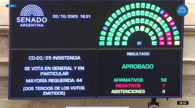 Nueva derrota para Milei en el Senado: rechazaron vetos a Leyes clave por amplia mayoría opositora