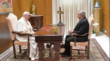 El Presidente se reunió a solas con el papa Francisco en el Vaticano