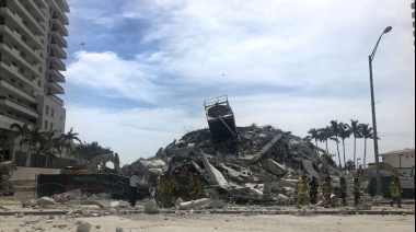 Sigue la busqueda de 9 argentinos en el derrumbe de un edificio en Miami