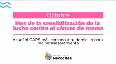 Durante octubre se realiza la campaña de prevención y tratamiento del cáncer de mama