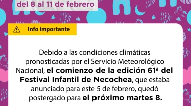 Se posterga la realizacion del Festival Infantil