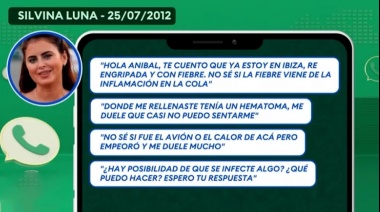 Difundieron los chats entre Silvina Luna y Aníbal Lotocki tras la cirugía que le hizo: “Me duele mucho”