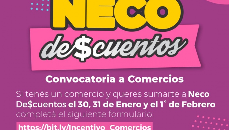 Vuelve NecoDescuentos, nuevamente los comercios adheridos lanzarán 3 días de rebajas y promociones