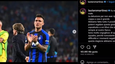 “Duele y mucho”: la sentida carta de Lautaro Martínez después de perder con el Inter la final de la Champions League