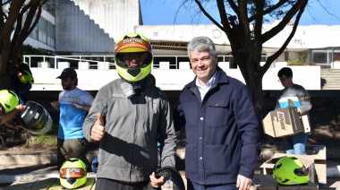 Mauro Velázquez observó la “Clínica de conducción segura para motociclistas” llegada desde Nación