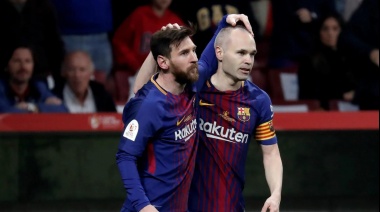 Lionel Messi despide a su amigo Andrés Iniesta