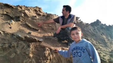 Un niño de 8 años encontró fósiles de un perezoso gigante en Miramar