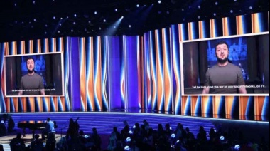 El presidente de Ucrania dejo un mensaje en los premios Grammy