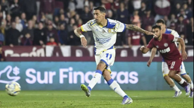 Rosario Central venció a Lanús con gol de Ángel Di María en la vuelta de los visitantes