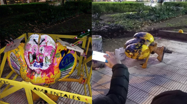 La nueva estatua de Gaturro fue vandalizada y removida a 48 horas de su instalación