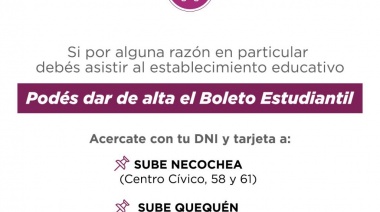 Ya se puede dar de alta el boleto estudiantil gratuito