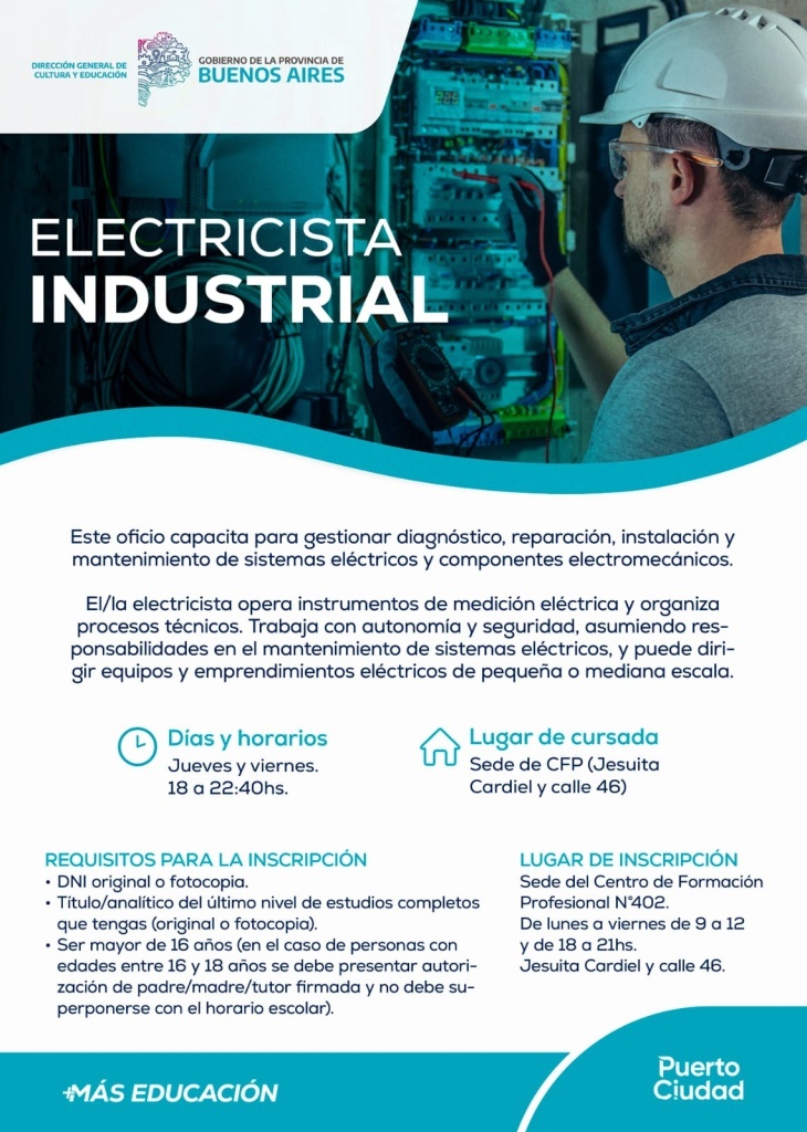 Electricista Industrial.