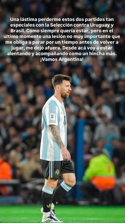 Messi en redes sociales.