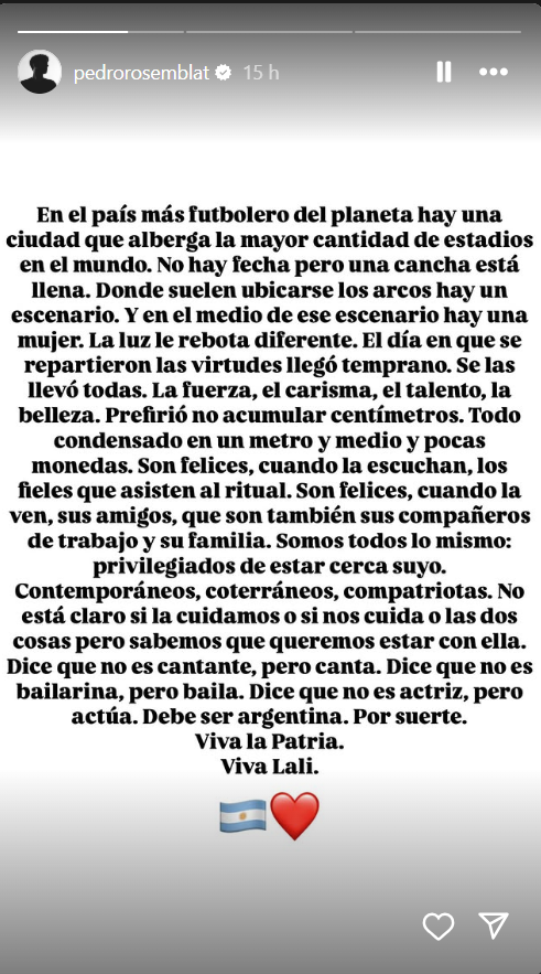 Pedro Rosemblat en instagram.