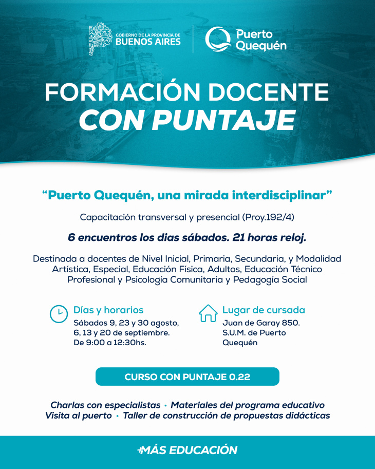 Formación docente con puntaje.