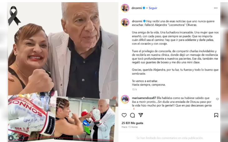 Cormillot en Instagram