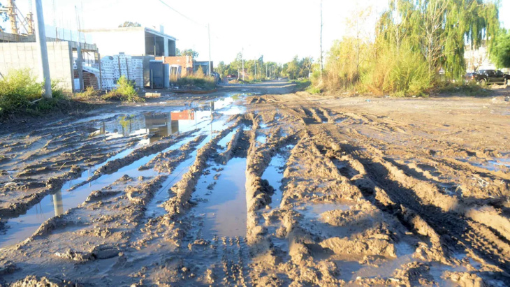 Calle tiera en Necochea