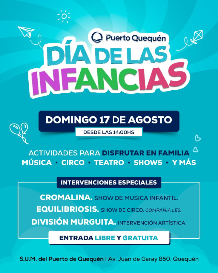 Día de las Infancias en Puerto Quequén.