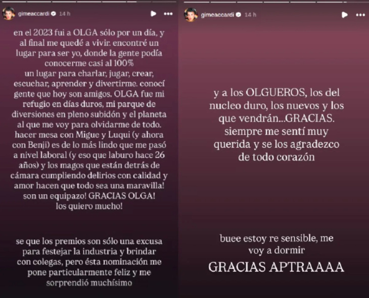 Gime Accardi en redes sociales.