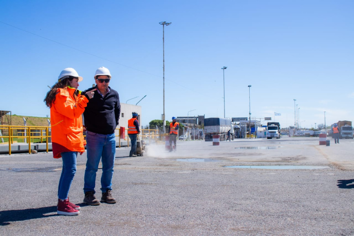 Jimea López en el Puerto Quequén.
