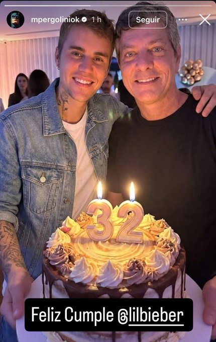 Justin Bieber junto a Mario Pergolini