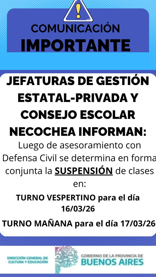 Suspension de clases.