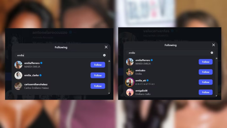 Redes sociales de los famosos.