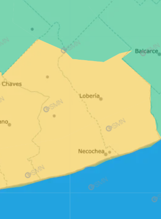 Alerta amarilla en Necochea.