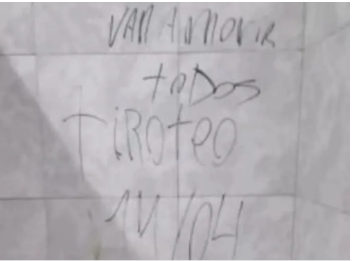 Amenaza de tiroteo escolar.