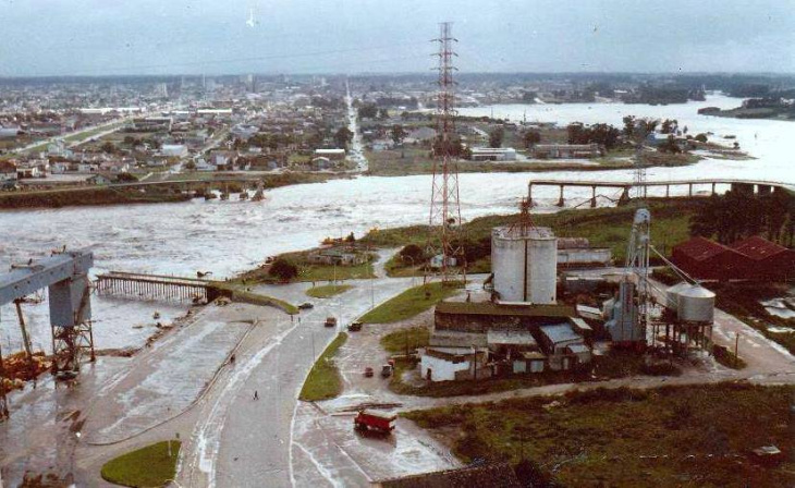 Inundacion en 1980 en Necochea.