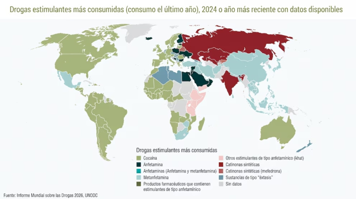 Mapa de drogas en el mundo