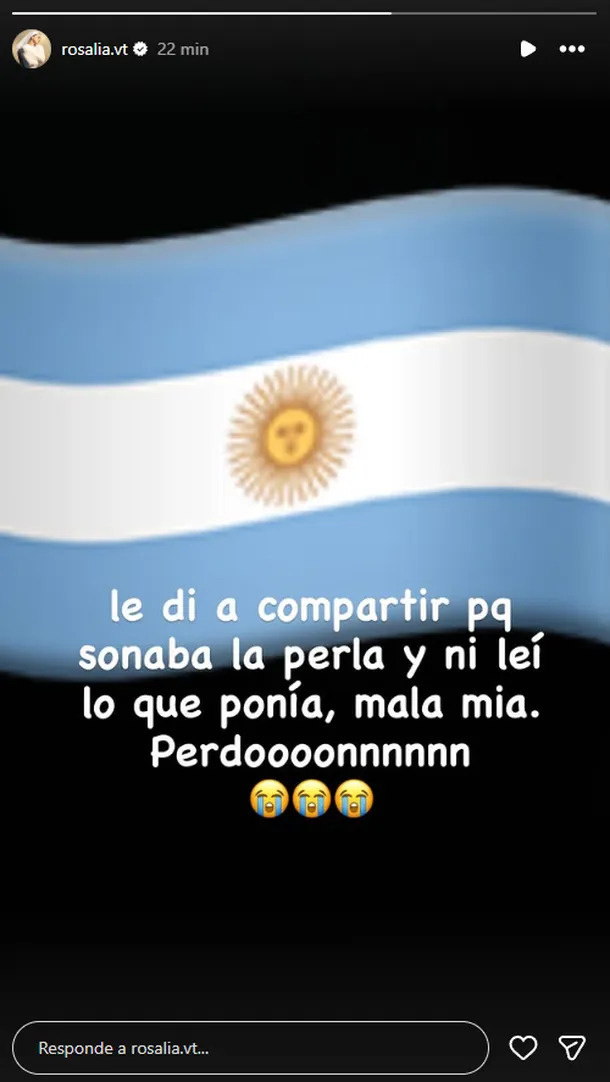 Rosalía pidió perdón por las redes sociales.