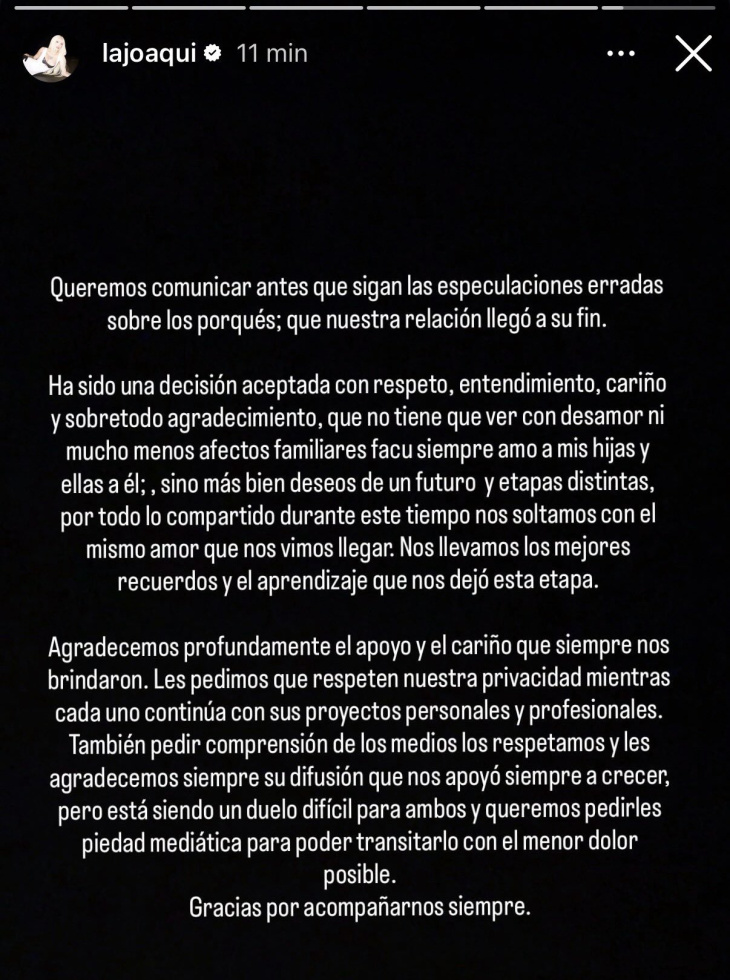 La Joaqui en instagram.