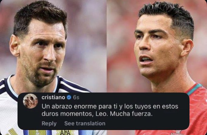 El mensaje de Cr7 a Messi.