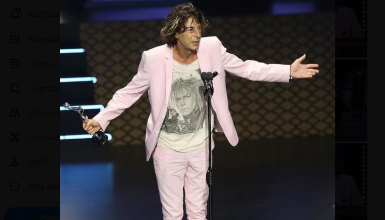 El músico Andy Chango ganó un premio Platino por interpretar a Charly García y criticó al Gobierno