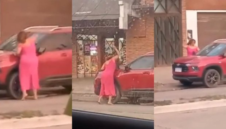 Día de furia en General Madariaga: Destrozó la camioneta de su ex a martillazos