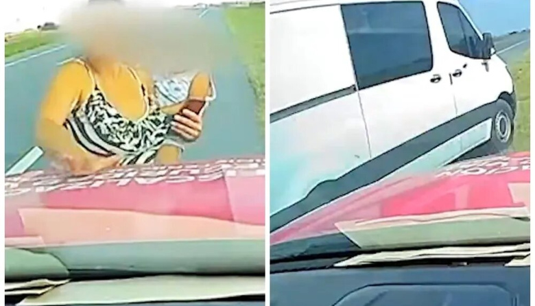 Locura en la ruta: conducía con bebé a upa y tuvo un ataque de furia cuando quisieron multarlo
