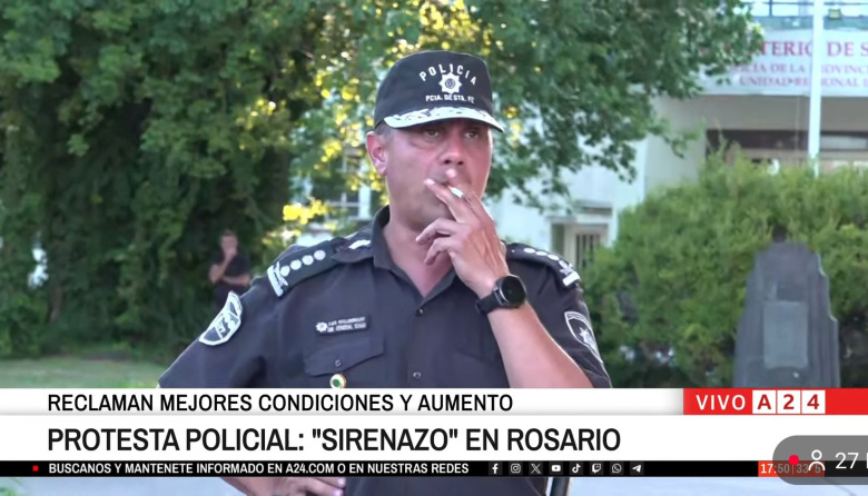 La amenaza del Jefe de Policía a los efectivos que mantienen la protesta en Rosario