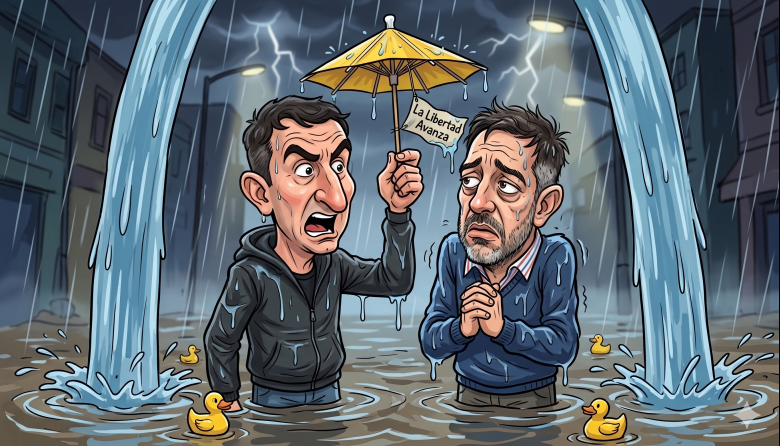 Libertarios exigen explicaciones por las suspensiones de clases mientras el Gobierno Nacional recorta el Servicio Meteorológico