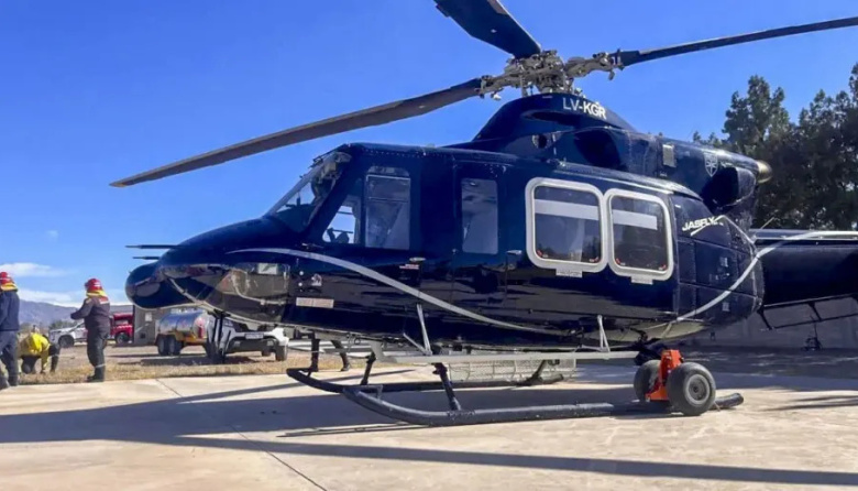 Se estrelló un helicóptero que iba a combatir incendios en La Rioja