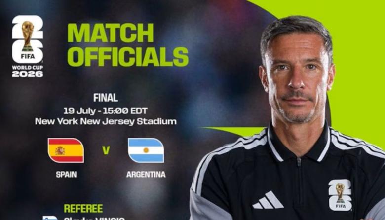 La FIFA designó al esloveno Slavko Vincic para dirigir el partido entre Argentina y España