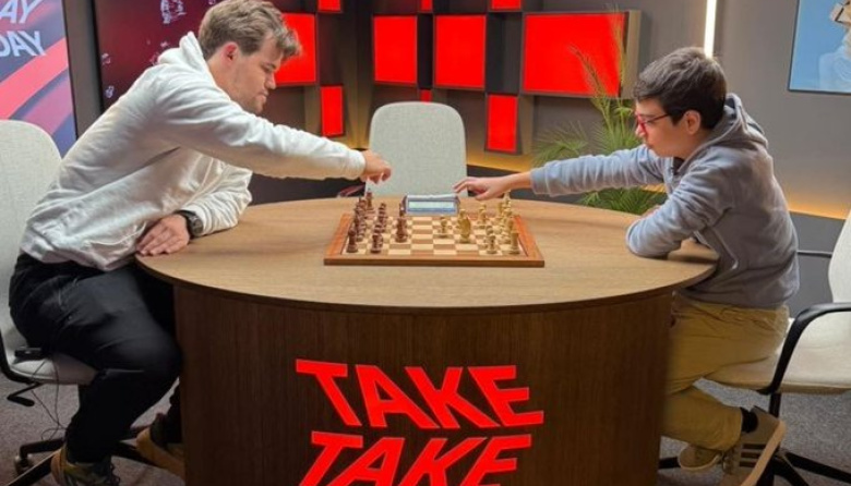 Faustino Oro le ganó una partida al número uno del mundo Magnus Carlsen