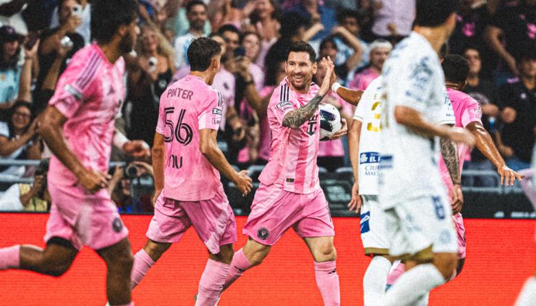 Doblete y asistencia de Messi en el triunfo de Inter Miami ante San Luis