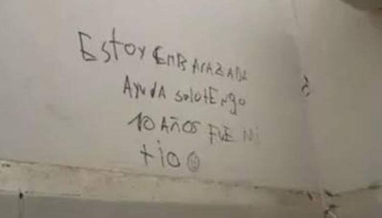 "Estoy embarazada, ayuda solo tengo 10 años, fue mi tío": Escribieron un larmante mensaje en una escuela en San Juan
