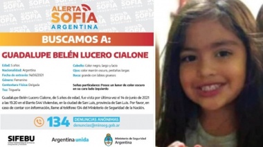 Activan el Alerta Sofía para hallar a Guadalupe, la niña desaparecida en San Luis